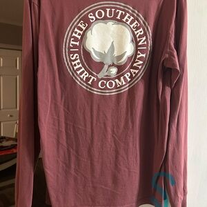 The Southern Shirt Company Men's Burgundy Long Sleeve Tee